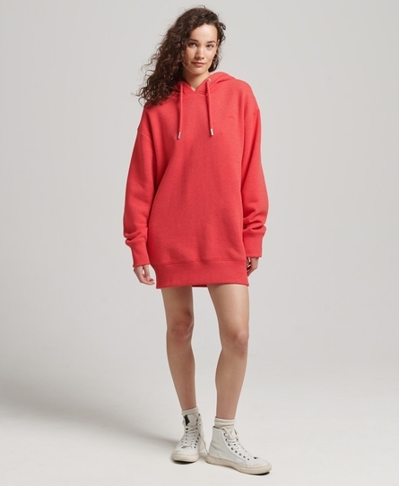 VINTAGE LOGO WOMEN'S RED EMBROIDERY SWEAT DRESS