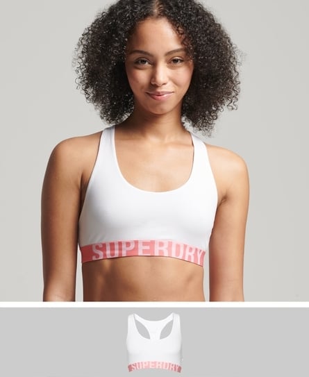 LARGE LOGO CROP NH WOMEN'S BLUE BRALETTE