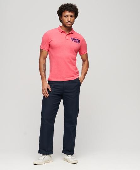 APPLIQUE CLASSIC FIT MEN'S PINK POLO