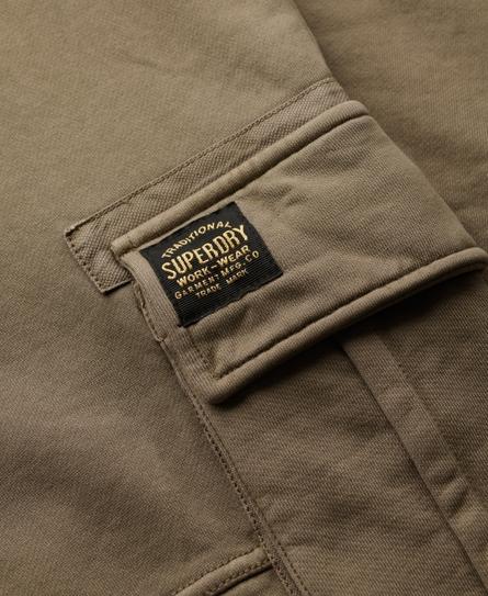 CONTRAST STITCH MEN'S BROWN CARGO JOGGER