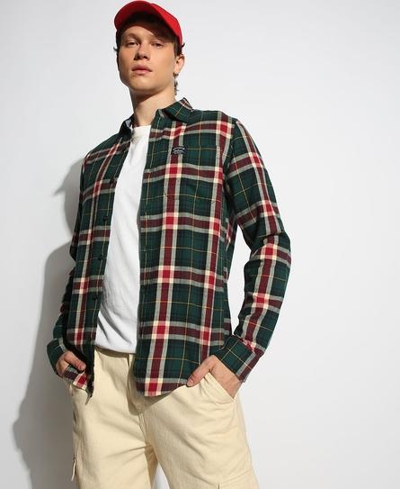 L/S COTTON LUMBERJACK MEN'S GREEN SHIRT