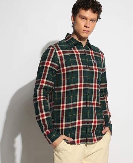 L/S COTTON LUMBERJACK MEN'S GREEN SHIRT