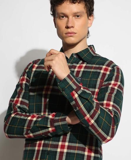 L/S COTTON LUMBERJACK MEN'S GREEN SHIRT