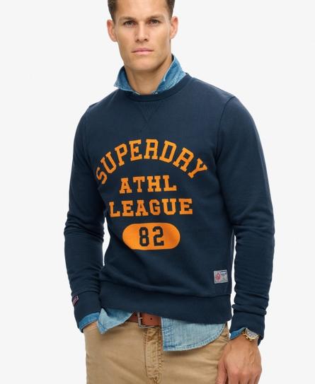 ATHLETIC PRINTED MEN'S BLUE SWEATSHIRT