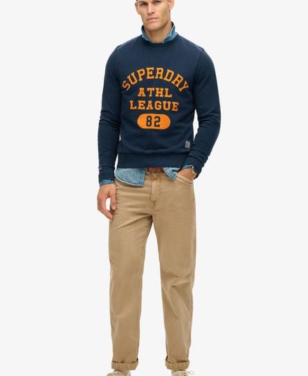 ATHLETIC PRINTED MEN'S BLUE SWEATSHIRT