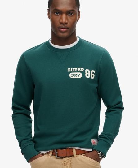 ATHLETIC PRINTED MEN'S GREEN SWEATSHIRT