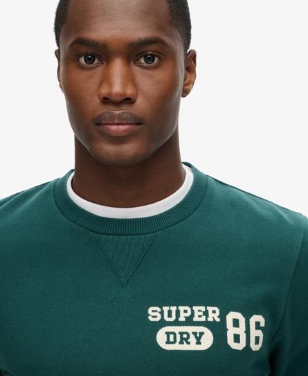 ATHLETIC PRINTED MEN'S GREEN SWEATSHIRT