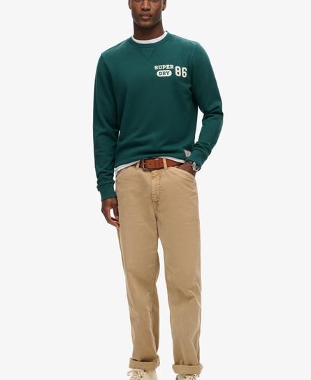 ATHLETIC PRINTED MEN'S GREEN SWEATSHIRT