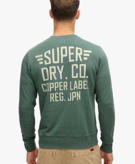 COPPER LABEL GRAPHIC CREW MEN'S GREEN SWEATSHIRT