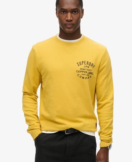 COPPER LABEL GRAPHIC CREW MEN'S YELLOW SWEATSHIRT