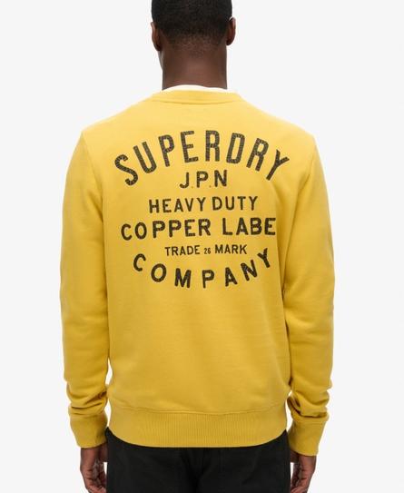 COPPER LABEL GRAPHIC CREW MEN'S YELLOW SWEATSHIRT