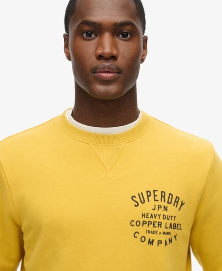 COPPER LABEL GRAPHIC CREW MEN'S YELLOW SWEATSHIRT