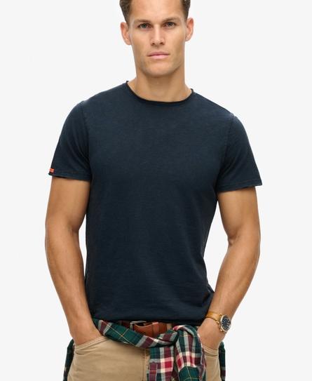 RAW EDGE SLUB MEN'S BLUE T-SHIRT