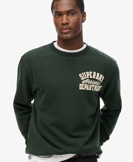 VINTAGE ATHLETIC CREW MEN'S GREEN SWEATSHIRT