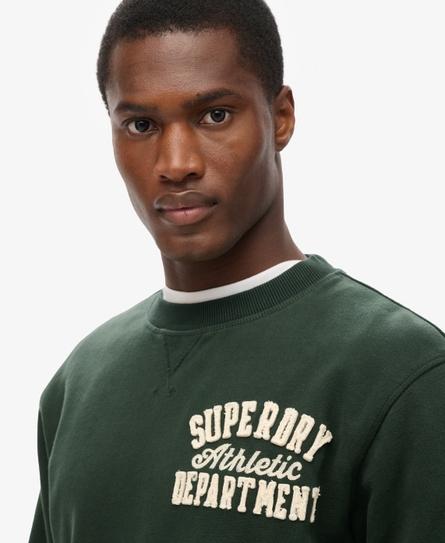 VINTAGE ATHLETIC CREW MEN'S GREEN SWEATSHIRT