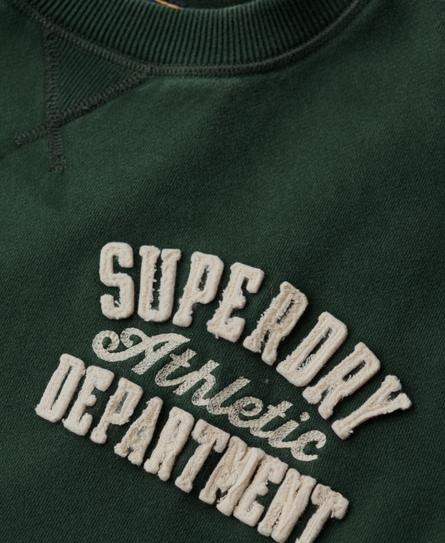 VINTAGE ATHLETIC CREW MEN'S GREEN SWEATSHIRT