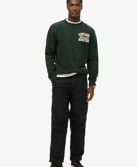 VINTAGE ATHLETIC CREW MEN'S GREEN SWEATSHIRT