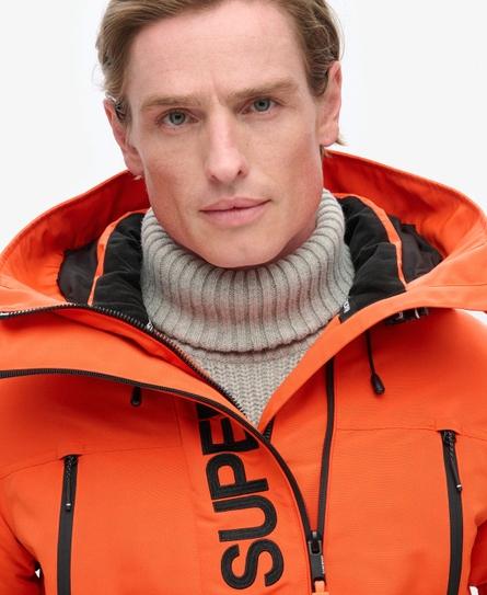 HOOD ULTIMATE EMBROIDERED WINDBREAKER MEN'S ORANGE JACKET