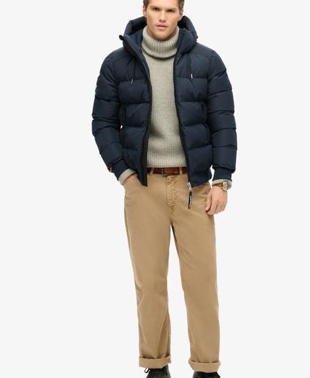 SPORTS PUFFER MEN'S BLUE BOMBER JACKET