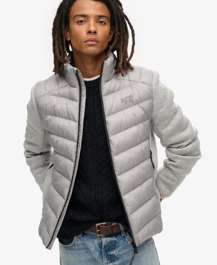 STORM KNIT HYBRID MEN'S GREY PADDED JACKET