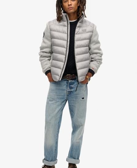 STORM KNIT HYBRID MEN'S GREY PADDED JACKET