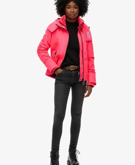 HOODED MOUNTAIN WINDBREAKER WOMEN'S PINK JACKET