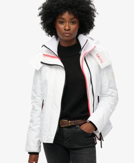 HOODED MOUNTAIN WINDBREAKER WOMEN'S WHITE JACKET