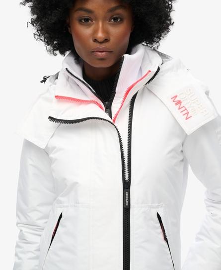 HOODED MOUNTAIN WINDBREAKER WOMEN'S WHITE JACKET