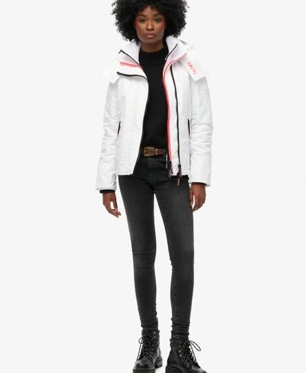 HOODED MOUNTAIN WINDBREAKER WOMEN'S WHITE JACKET