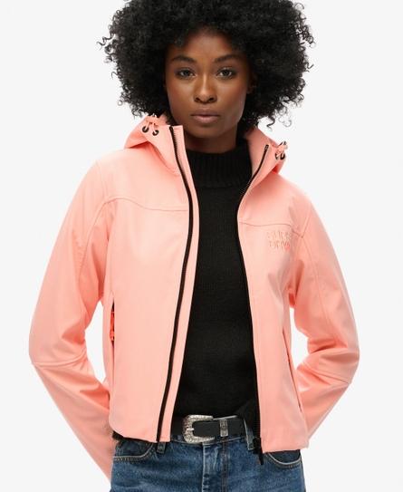 HOODED SOFT SHELL WOMEN'S PINK TREKKER JACKET