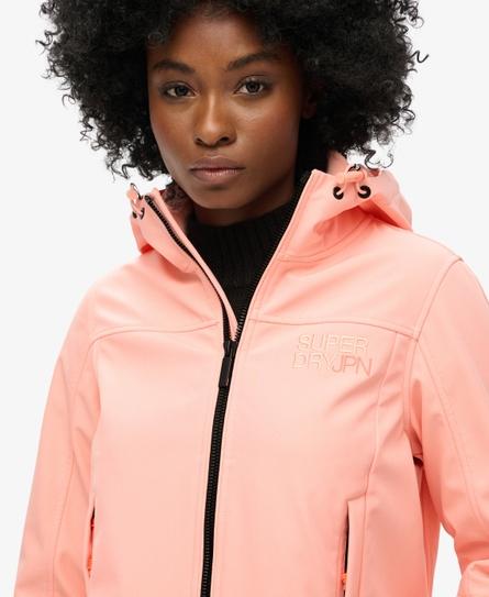 HOODED SOFT SHELL WOMEN'S PINK TREKKER JACKET