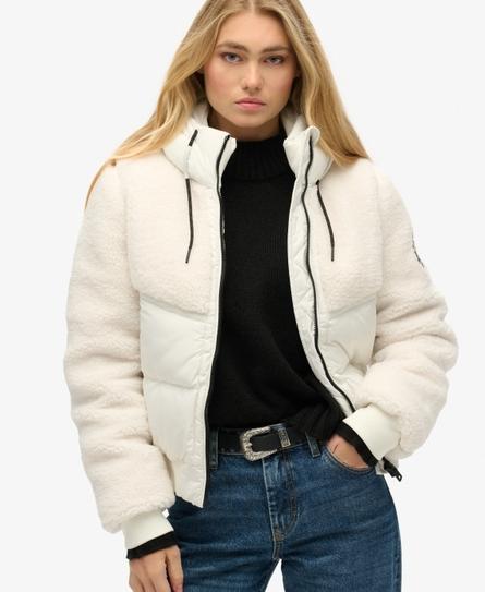 EVEREST HYBRID JACKET WOMEN'S WHITE BOMBER JACKET