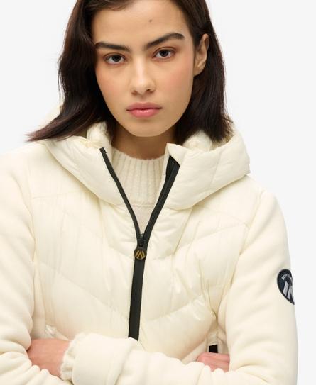 HOODED STORM FLEECE WOMEN'S WHITE JACKET