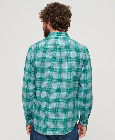 VINTAGE CHECK MEN'S BLUE SHIRT