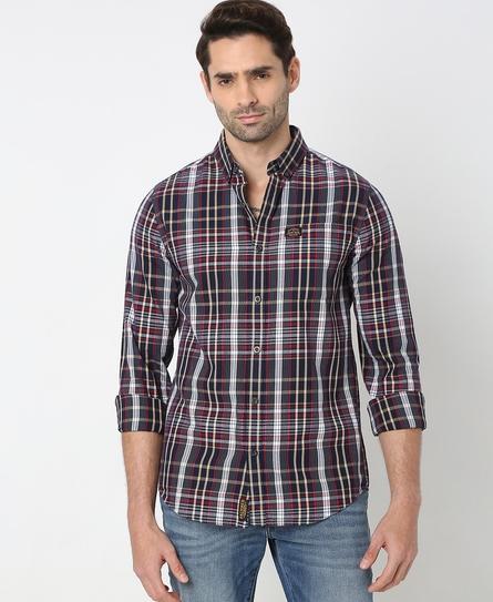 VINTAGE HERITAGE MEN'S BLUE CHECK SHIRT