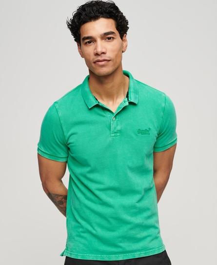 VINTAGE DESTROYED MEN'S GREEN POLO