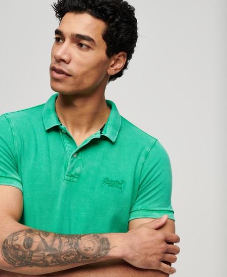 VINTAGE DESTROYED MEN'S GREEN POLO