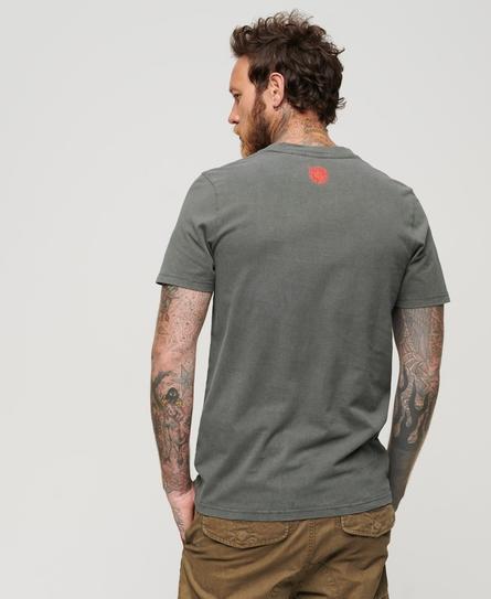 METALLIC WORKWEAR GRAPHIC MEN'S GREY T-SHIRT