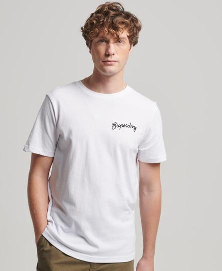 STAY LUCKY GRAPHIC MEN'S WHITE T-SHIRT
