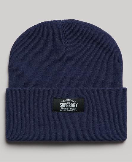 CLASSIC KNITTED  UNISEX BLUE BEANIE HAT