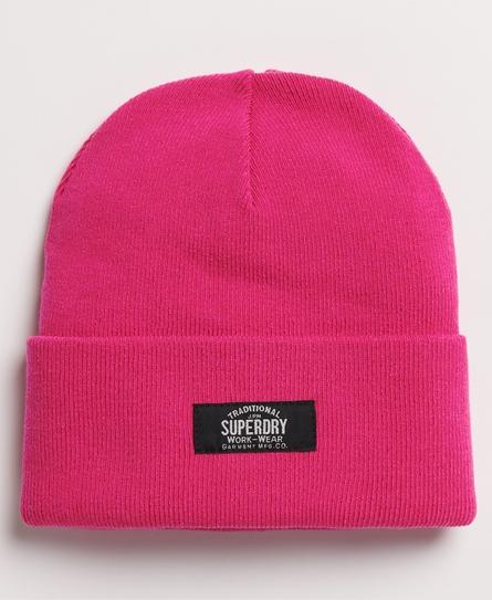CLASSIC KNITTED  UNISEX PINK BEANIE HAT