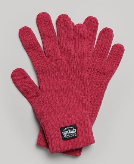 CLASSIC KNITTED UNISEX PINK GLOVES