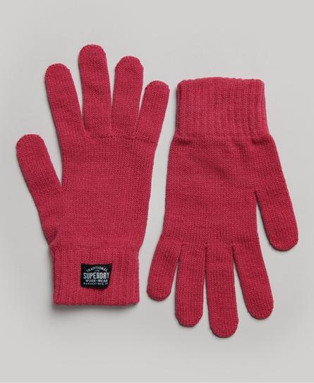 CLASSIC KNITTED UNISEX PINK GLOVES