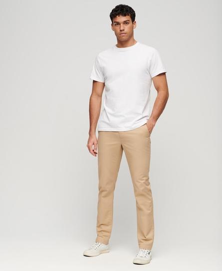 SLIM TAPERED STRETCH MEN'S BEIGE CHINO PANT