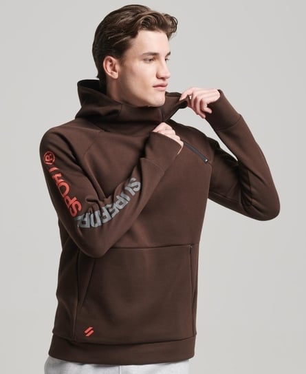 GYMTECH MEN'S BROWN HOODIE