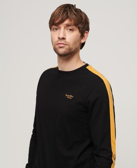 ESSENTIAL LOGO RETRO ST LS MEN'S BLACK TOP