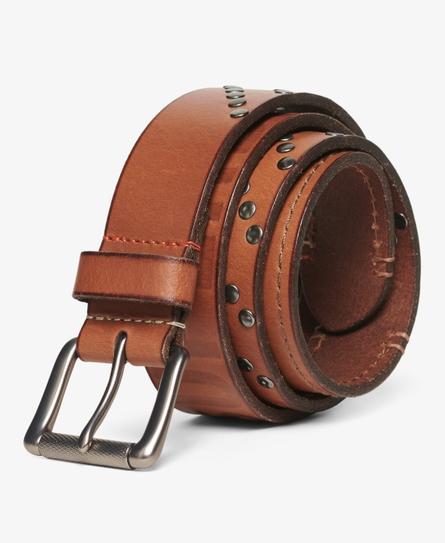 BRANDED BUCKLE GOODS MEN'S BROWN BELT