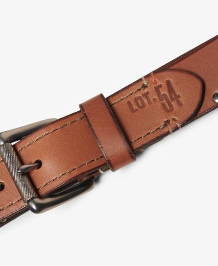 BRANDED BUCKLE GOODS MEN'S BROWN BELT