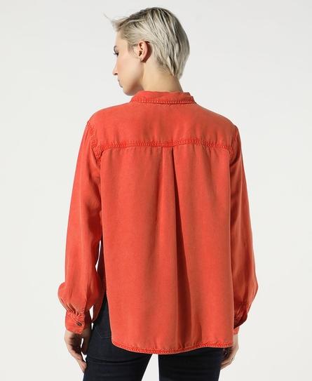 VINTAGE UTILITY L/S WOMEN'S ORANGE SHIRT