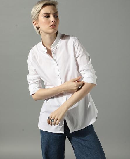 PREMIUM STRETCH L/S WOMEN'S WHITE SHIRT